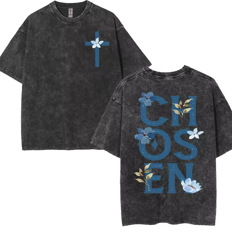Washed Vintage Aesthetic Christian T-Shirt Men'S Jesus Died for Me Now I Live for Him Tee Shirt Unisex Fashion Oversized T Shirt