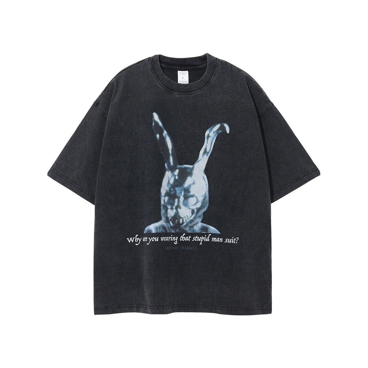 Unisex Washed T-Shirt Oversized Streetwear Donnie Darko Movie