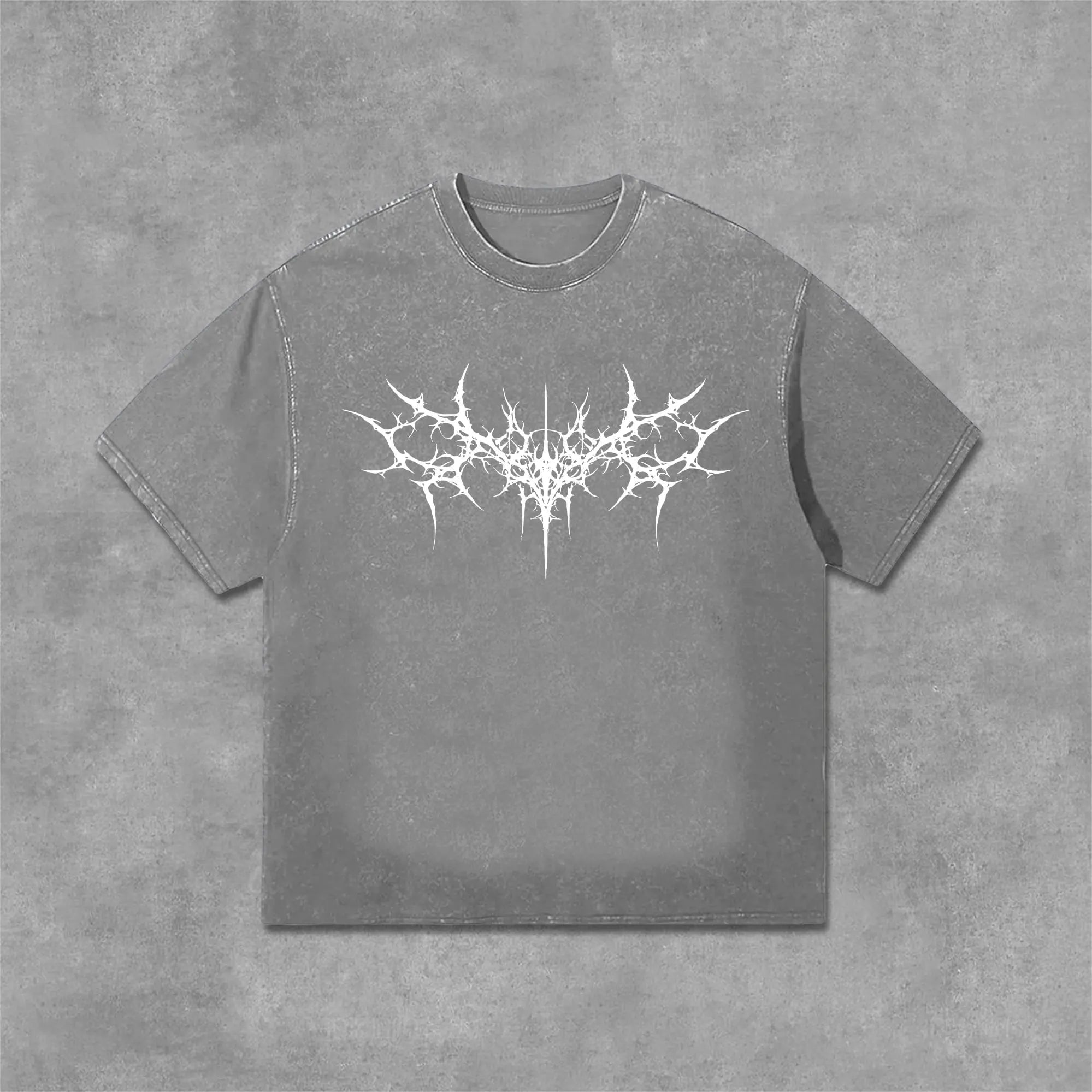 Vintage Gothic Print Graphic Acid Washed T-Shirt Unisex Casual and Comfortable Selected Quality Graphic T Shirts