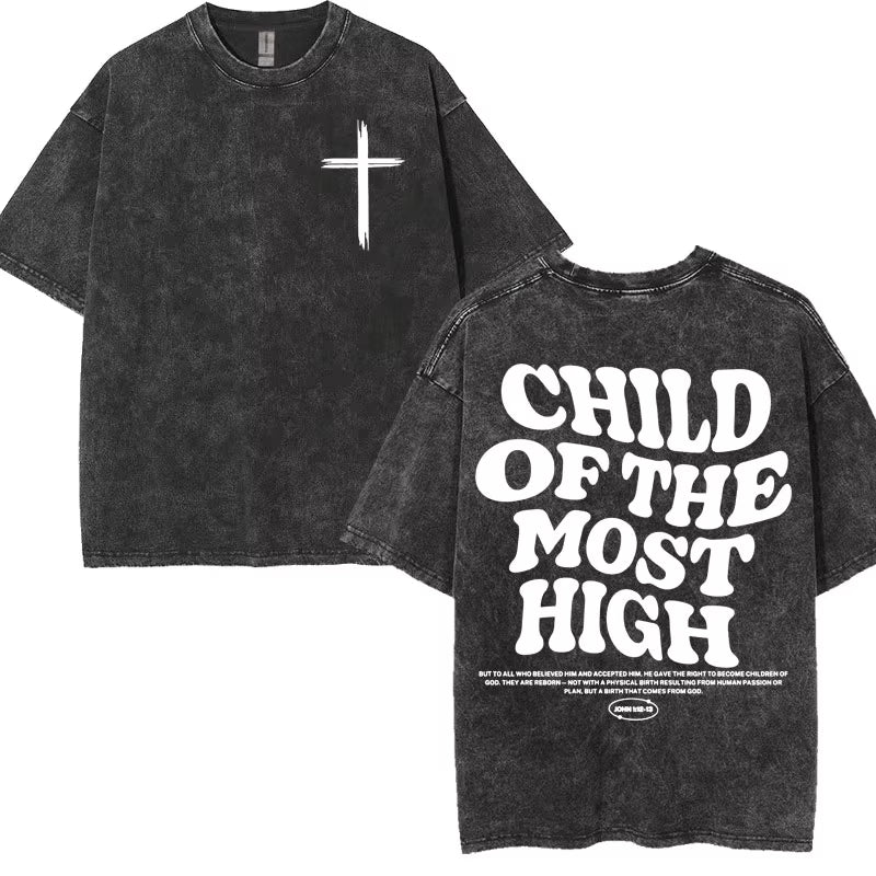 Washed Vintage Aesthetic Christian T-Shirt Men'S Jesus Died for Me Now I Live for Him Tee Shirt Unisex Fashion Oversized T Shirt